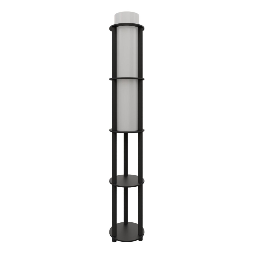 Stojací lampa s poličkami NOTO 1xE27/40W/230V černá