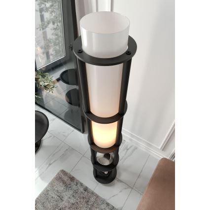 Stojací lampa s poličkami NOTO 1xE27/40W/230V černá