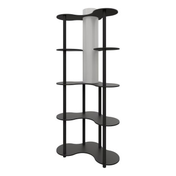 Stojací lampa s poličkami NOTO 1xE27/40W/230V černá