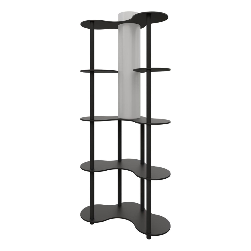 Stojací lampa s poličkami NOTO 1xE27/40W/230V černá