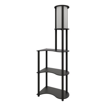 Stojací lampa s poličkami NOTO 1xE27/40W/230V černá