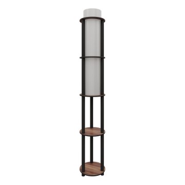 Stojací lampa s poličkami NOTO 1xE27/40W/230V hnědá/černá