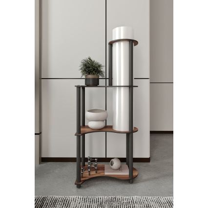 Stojací lampa s poličkami NOTO 1xE27/40W/230V hnědá/černá