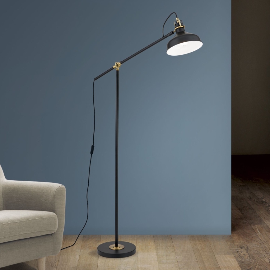 Stojací lampa SCHILLER 1xE27/40W/230V černá/bronz