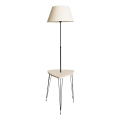 Stojací lampa se stolkem 1xE27/40W/230V černá/krémová
