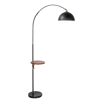 Stojací lampa se stolkem 1xE27/60W/230V černá