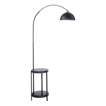 Stojací lampa se stolkem 1xE27/60W/230V černá