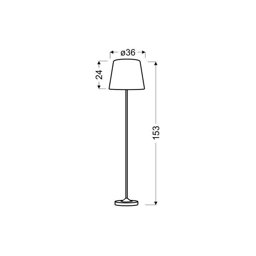 Stojací lampa SEGIN 1xE27/60W/230V šedá/lesklý chrom