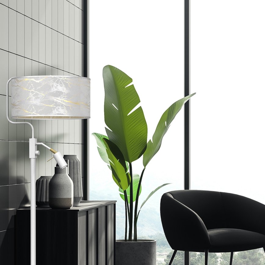 Stojací lampa SENSO 1xE27/40W/230V + 1xGU10/7W bílá
