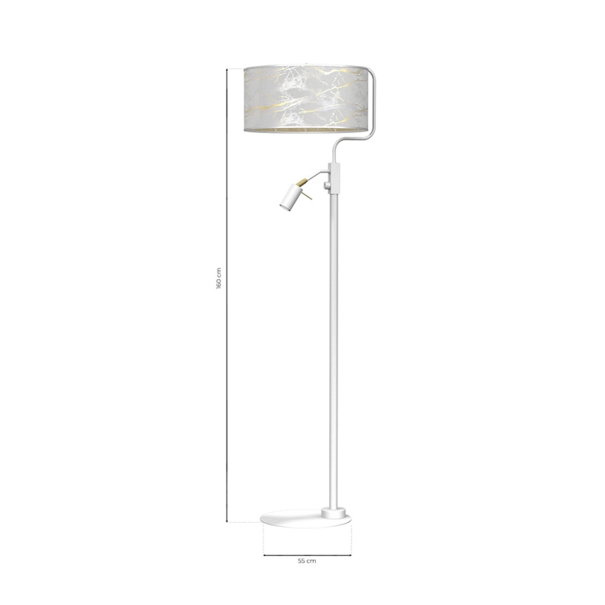 Stojací lampa SENSO 1xE27/40W/230V + 1xGU10/7W bílá