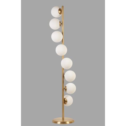 Stojací lampa SIMAY 8xE27/40W/230V zlatá/bílá