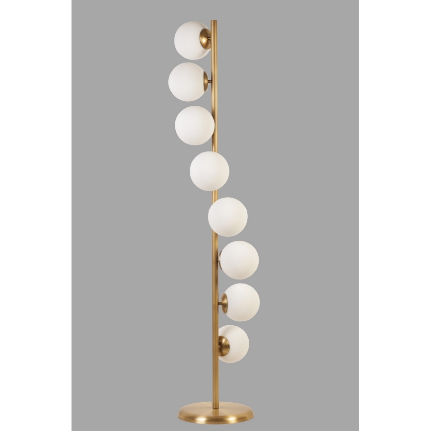 Stojací lampa SIMAY 8xE27/40W/230V zlatá/bílá