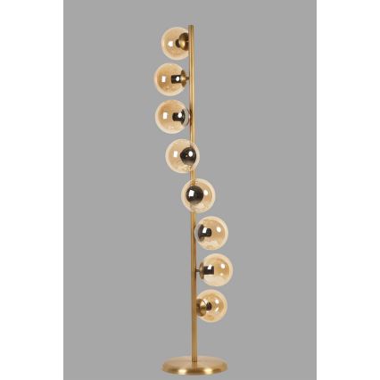 Stojací lampa SIMAY 8xE27/40W/230V zlatá
