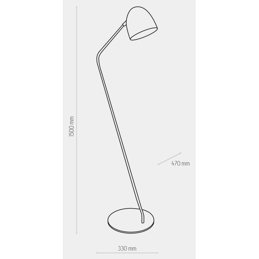 Stojací lampa SOHO 1xE27/15W/230V bílá