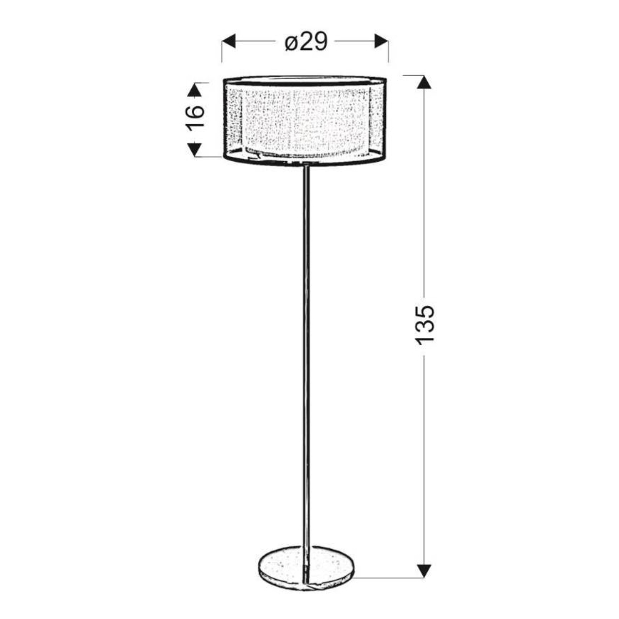 Stojací lampa SOLO 3xE14/40W/230V šedá/lesklý chrom