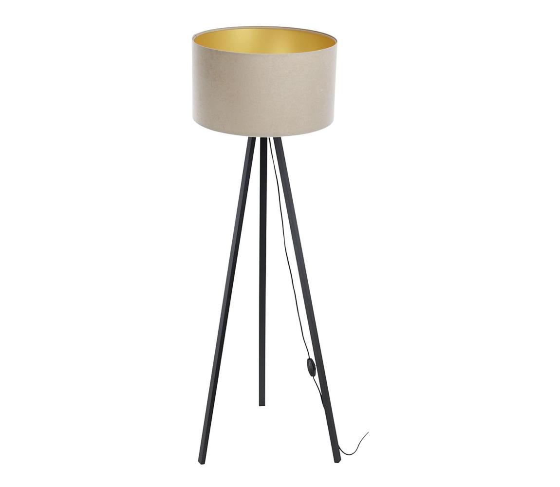 BPS Koncept Stojací lampa STANDART 1xE27/60W/230V béžová/černá BS0452