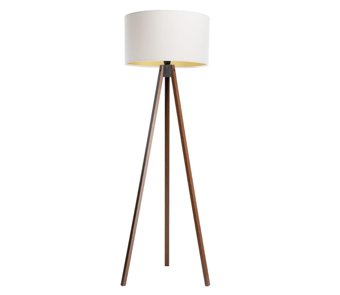 BPS Koncept Stojací lampa STANDART 1xE27/60W/230V bílá/hnědá BS0491