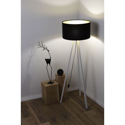 Stojací lampa STANDART 1xE27/60W/230V černá/bílá