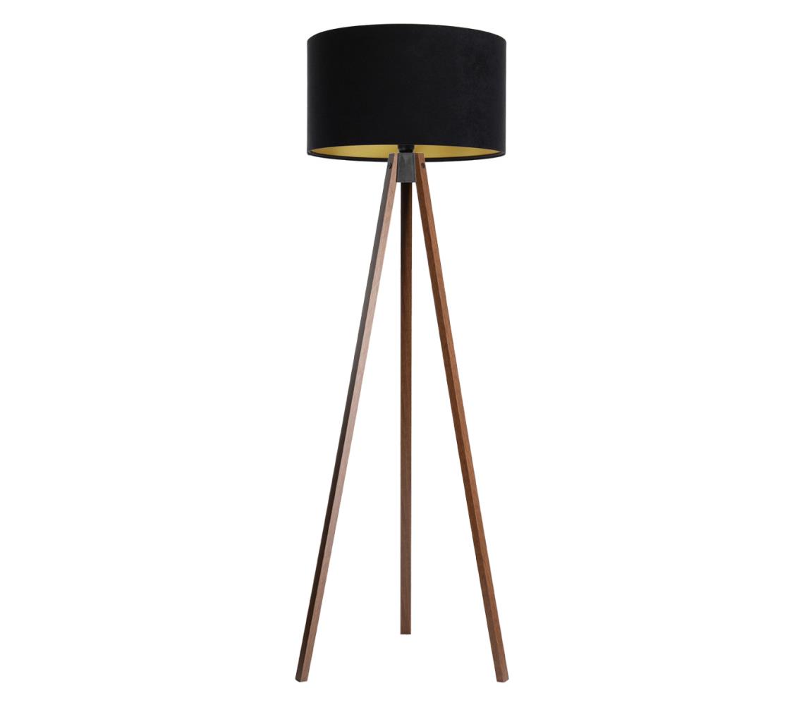 BPS Koncept Stojací lampa STANDART 1xE27/60W/230V černá/hnědá BS0495