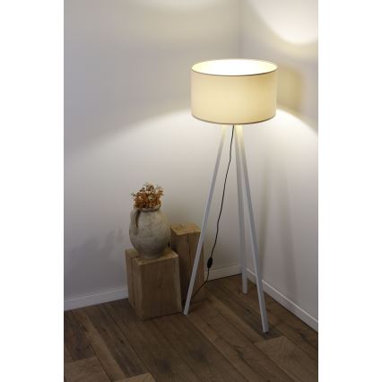 Stojací lampa STANDART 1xE27/60W/230V krémová/bílá