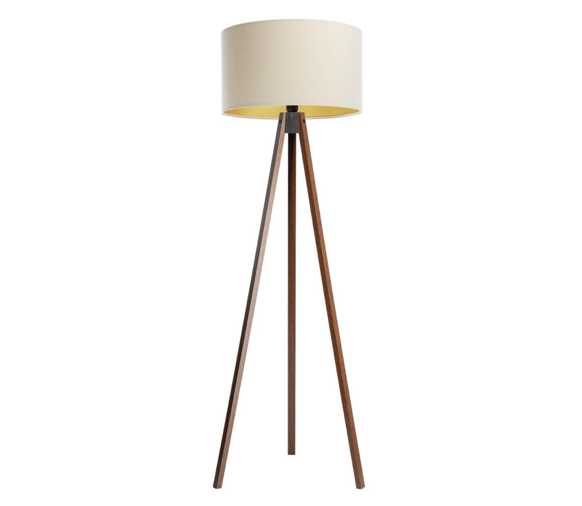 BPS Koncept Stojací lampa STANDART 1xE27/60W/230V krémová/hnědá BS0497