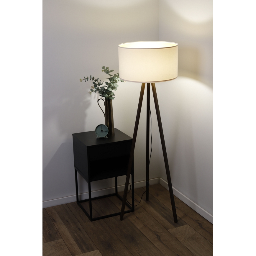 Stojací lampa STANDART 1xE27/60W/230V krémová/wenge