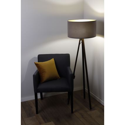 Stojací lampa STANDART 1xE27/60W/230V šedá/hnědá