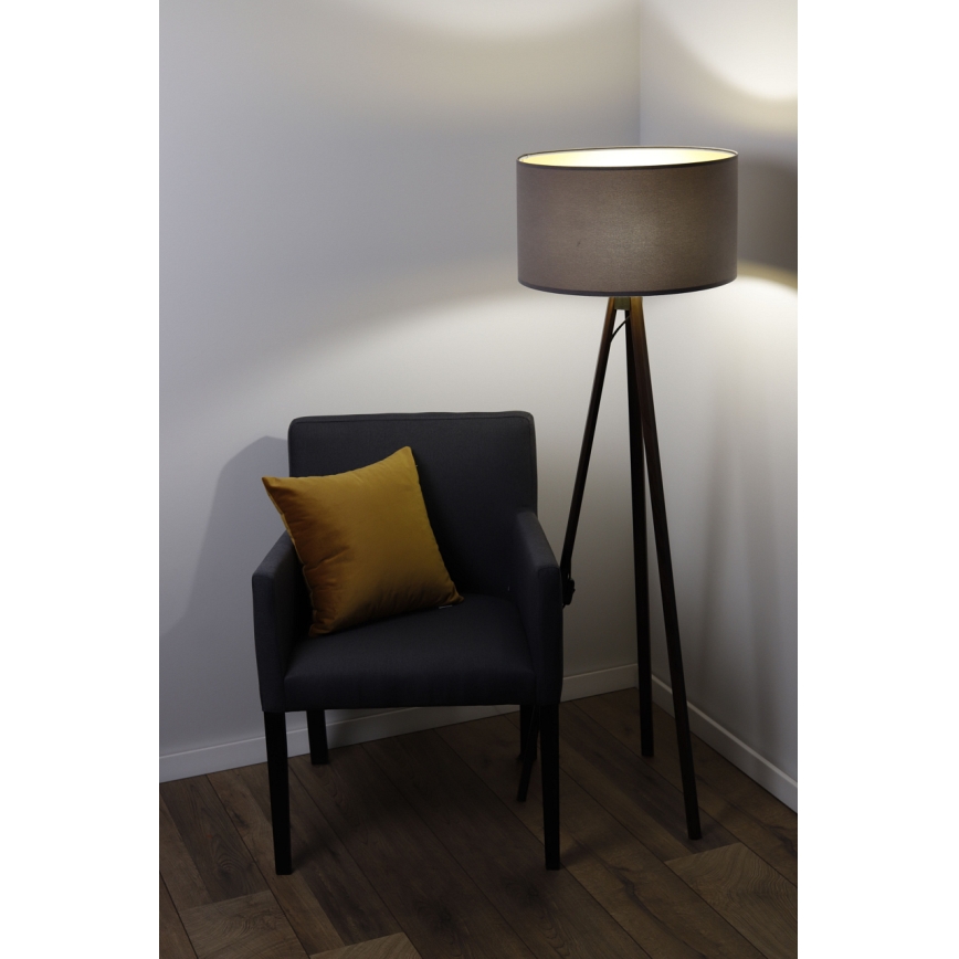 Stojací lampa STANDART 1xE27/60W/230V šedá/hnědá