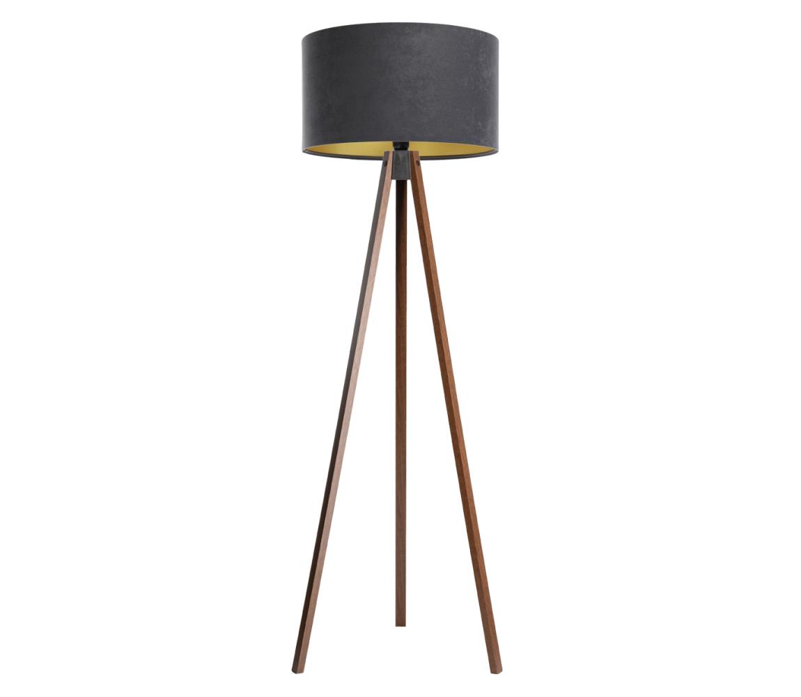 BPS Koncept Stojací lampa STANDART 1xE27/60W/230V šedá/hnědá BS0496