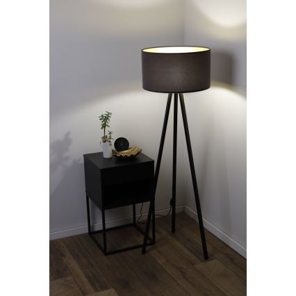 Stojací lampa STANDART 1xE27/60W/230V šedá/wenge