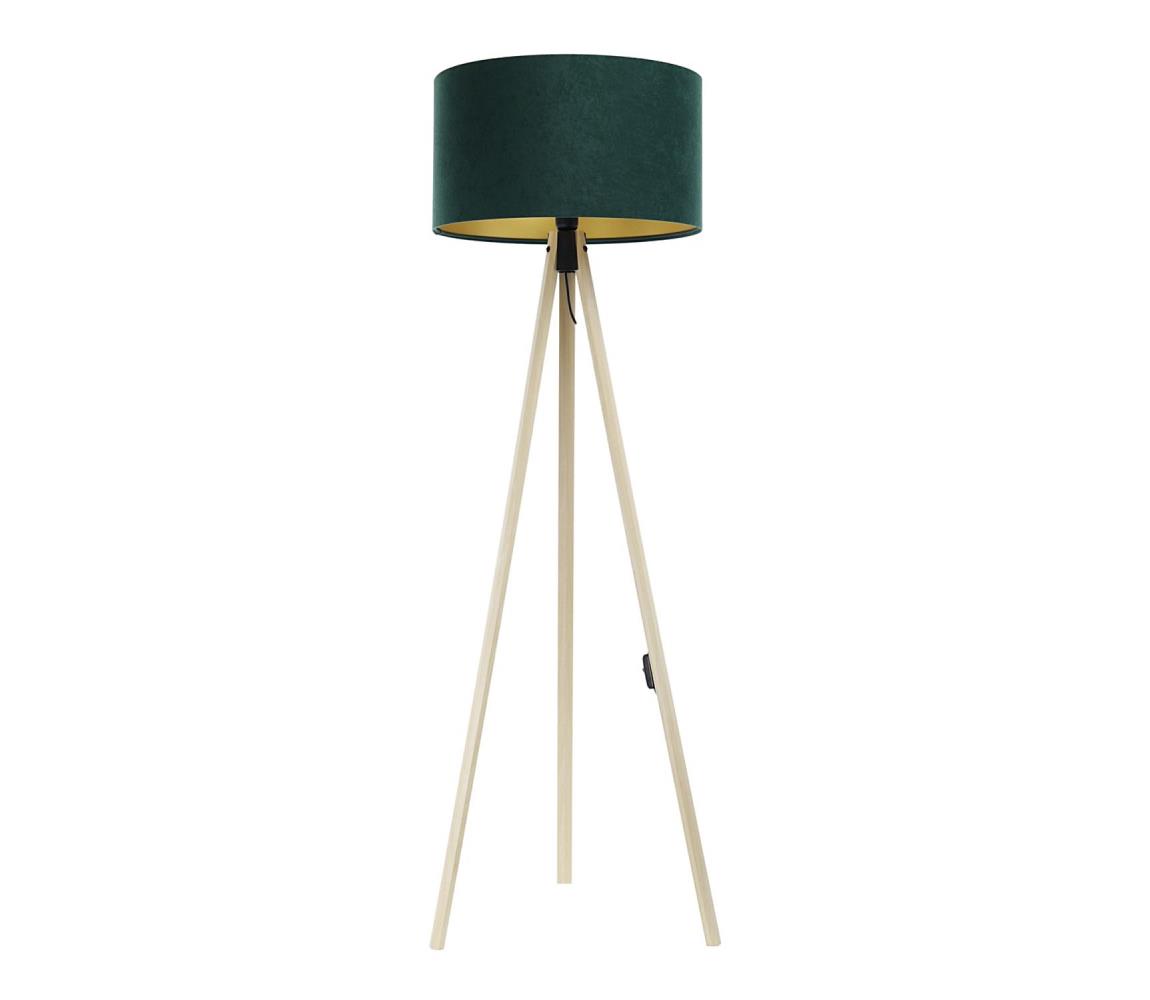 BPS Koncept Stojací lampa STANDART 1xE27/60W/230V zelená/béžová BS0475