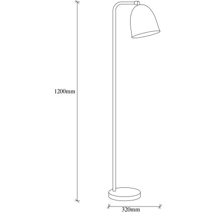 Stojací lampa TATTOO 1xE27/40W/230V černá