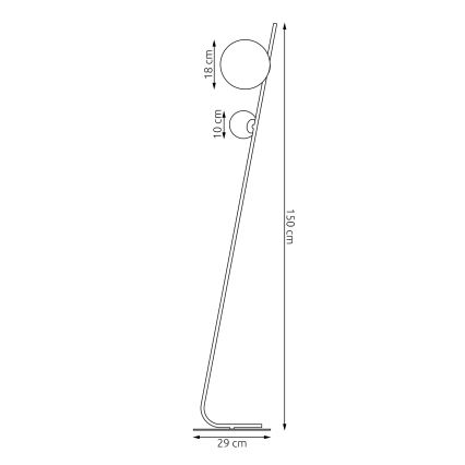 Stojací lampa TATU 2xG9/8W/230V béžová