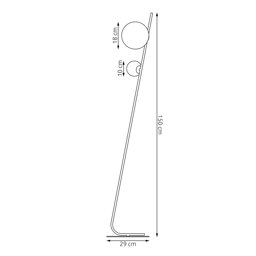 Stojací lampa TATU 2xG9/8W/230V bílá