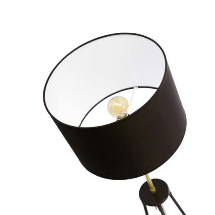 Stojací lampa TEGOLA 1xE27/60W/230V černá/zlatá