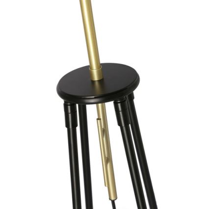 Stojací lampa TEGOLA 1xE27/60W/230V černá/zlatá