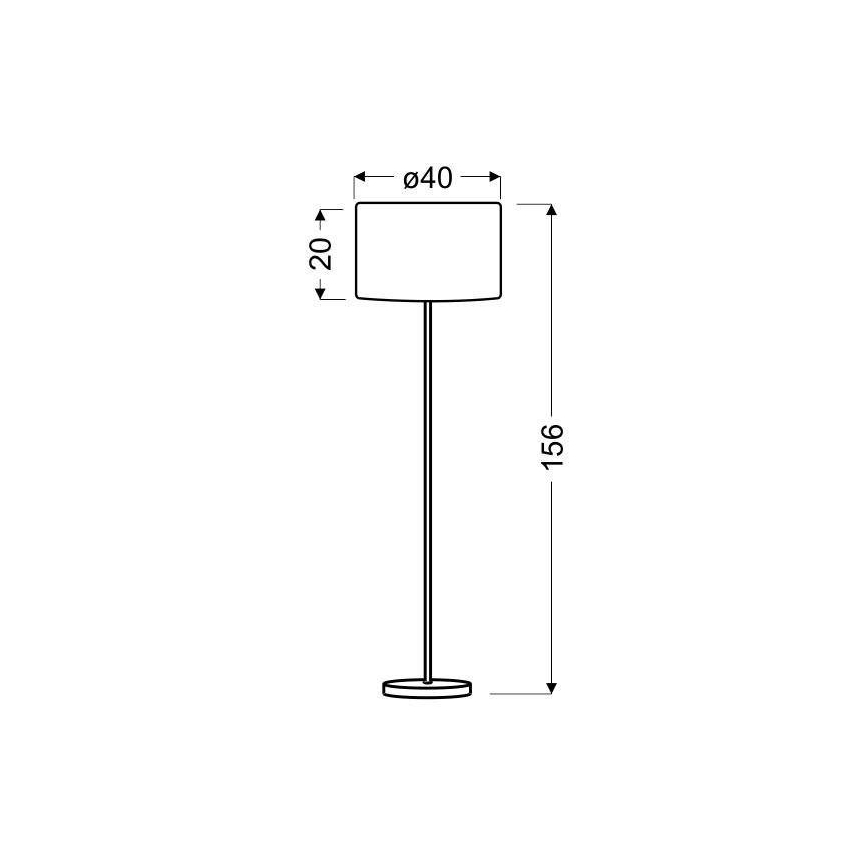 Stojací lampa TIMBER 1xE27/60W/230V béžová/matný chrom