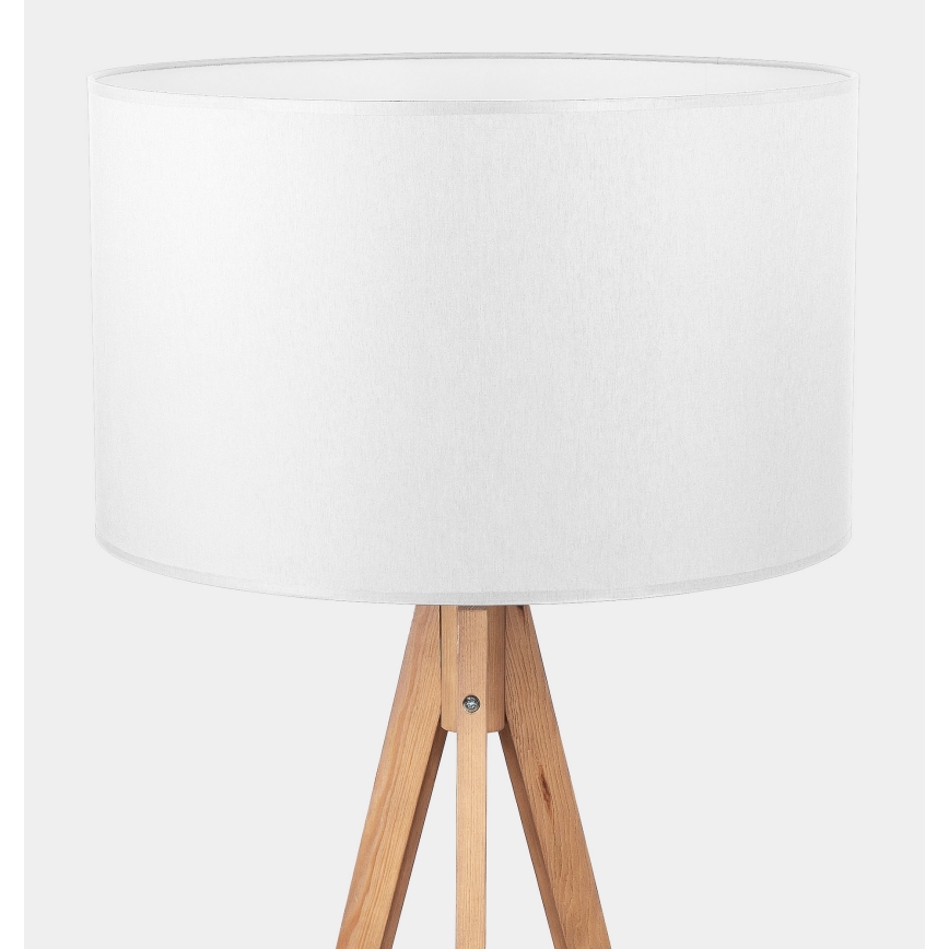 Stojací lampa TREVISO 1xE27/25W/230V bílá/dřevo