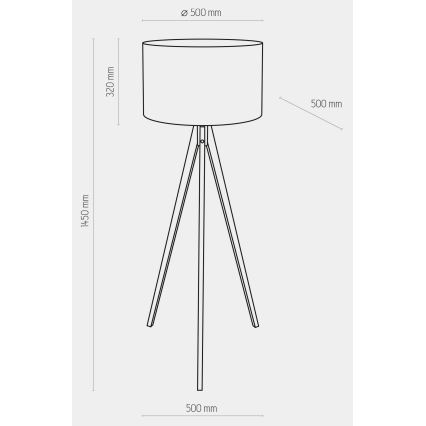 Stojací lampa TREVISO 1xE27/25W/230V bílá/dřevo