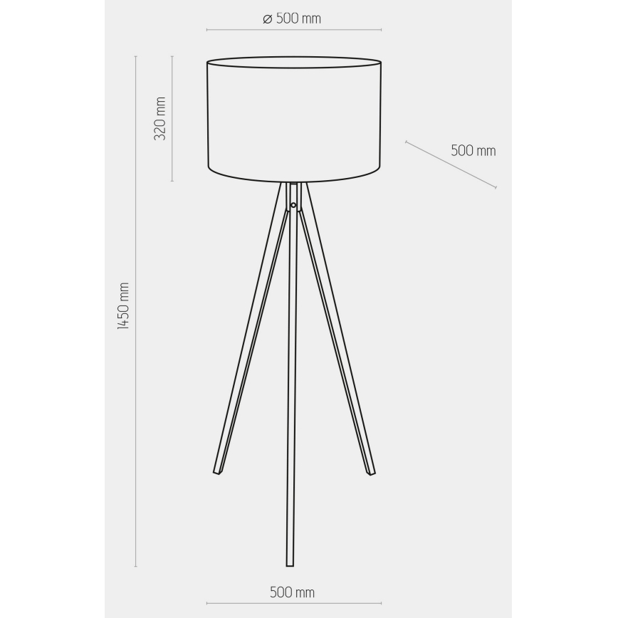 Stojací lampa TREVISO 1xE27/25W/230V bílá/dřevo