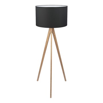 Stojací lampa TREVISO 1xE27/25W/230V černá/dřevo