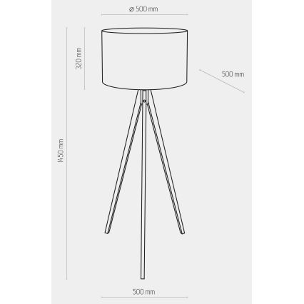 Stojací lampa TREVISO 1xE27/25W/230V černá/dřevo