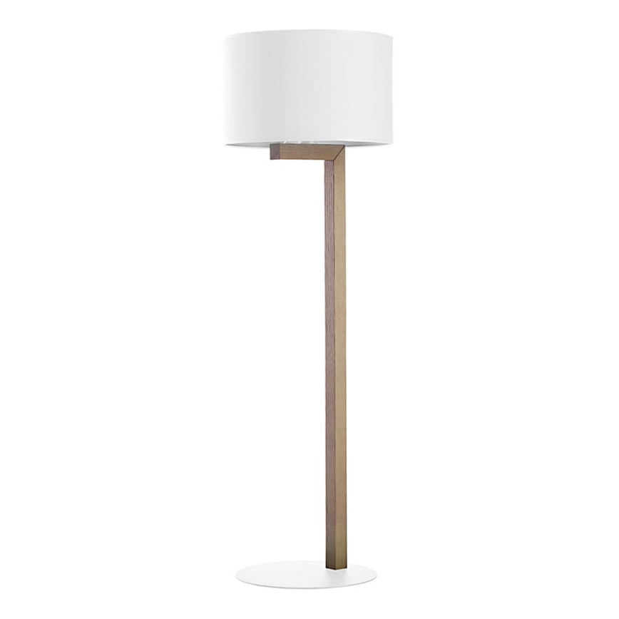 Stojací lampa TROY 1xE27/25W/230V bílá/dřevo
