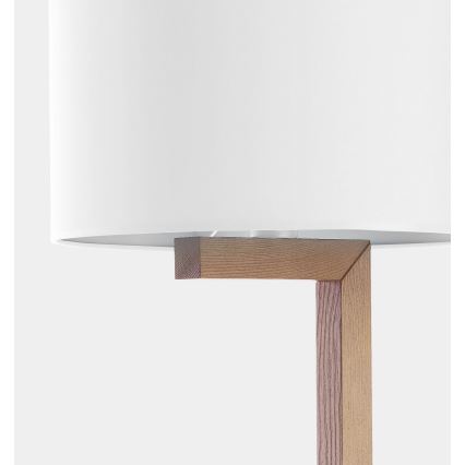 Stojací lampa TROY 1xE27/25W/230V bílá/dřevo