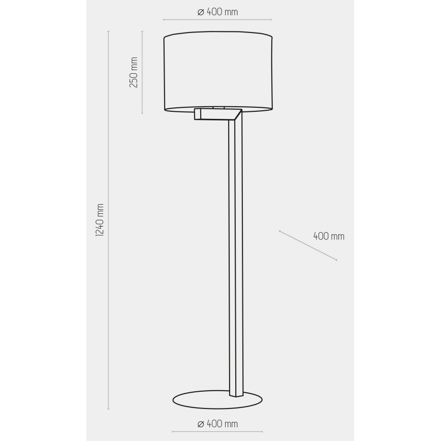 Stojací lampa TROY 1xE27/25W/230V bílá/dřevo