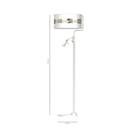 Stojací lampa ULTIMO 1xE27/40W/230V + 1xGU10/MR11/7W bílá