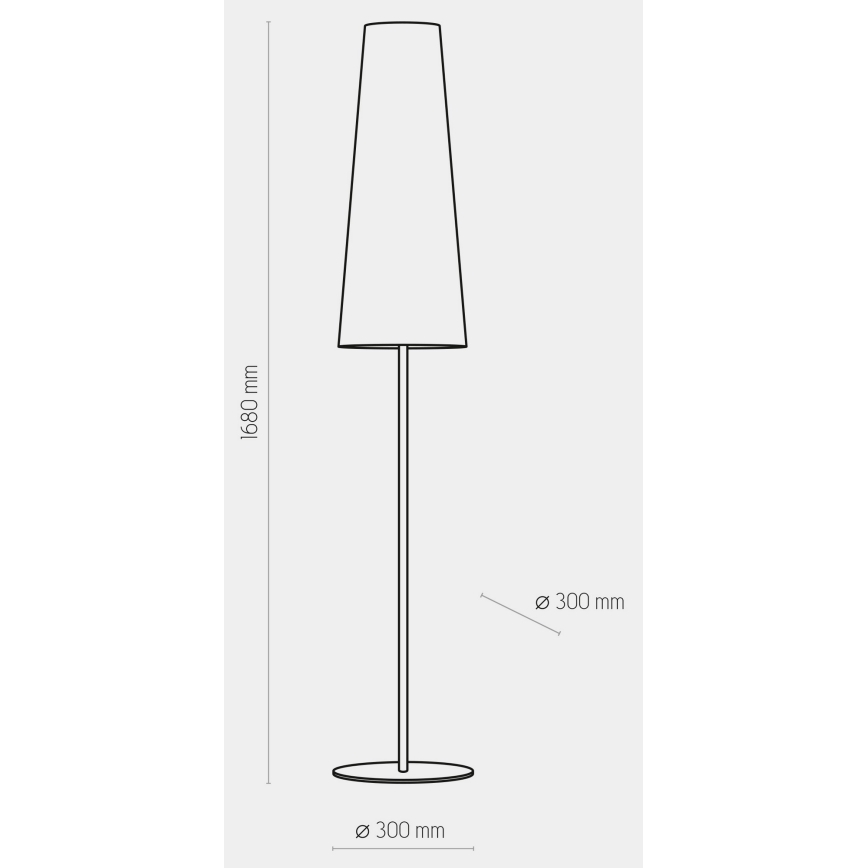 Stojací lampa UMBRELLA 1xE27/25W/230V černá