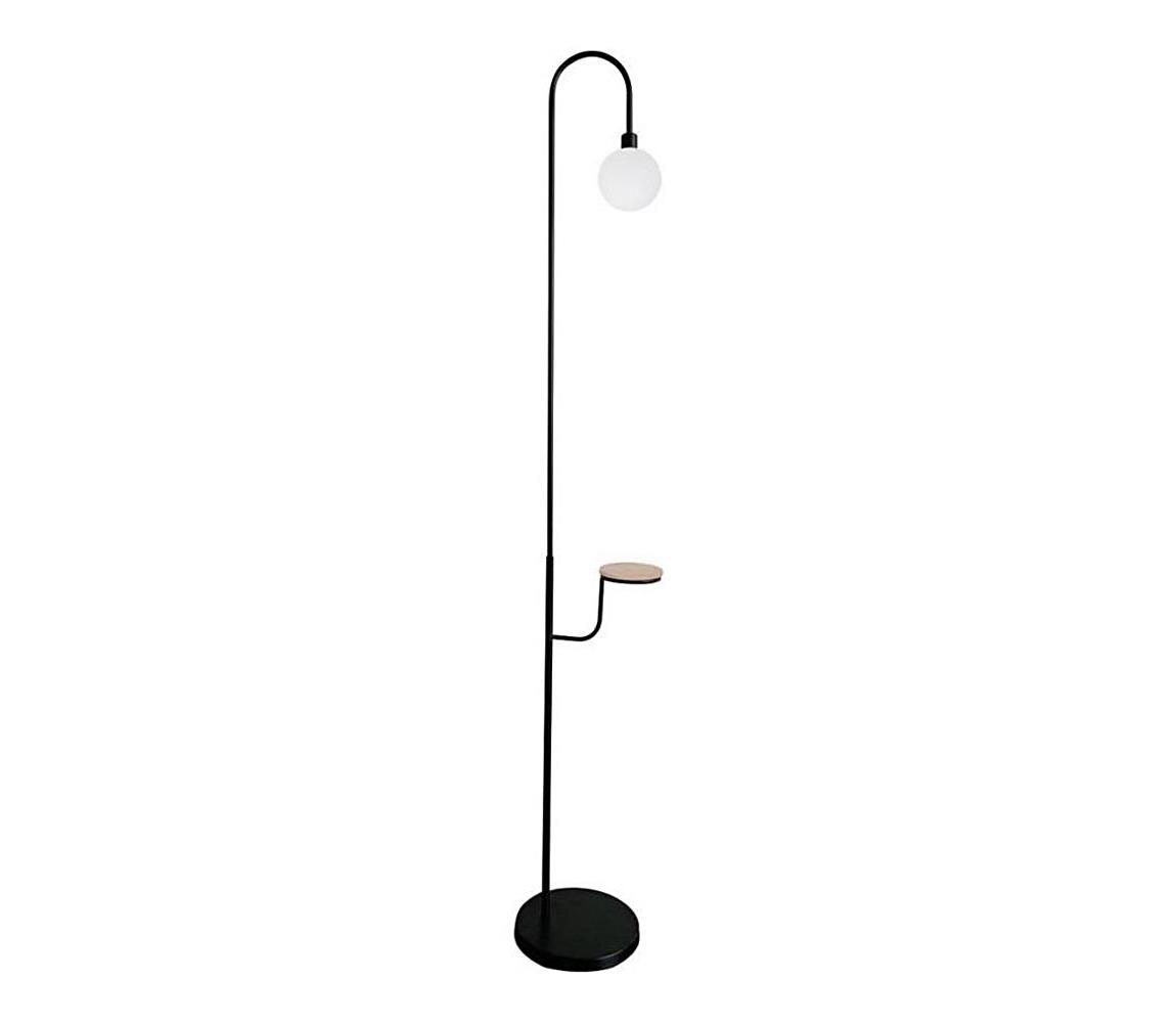 Candellux Stojací lampa VANITY 1xG9/40W/230V černá/dřevo CA0661