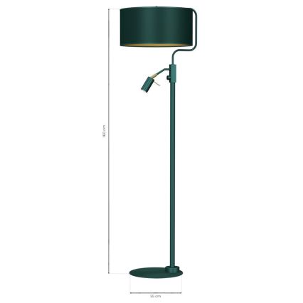 Stojací lampa VERDE 1xE27/60W/230V + 1xGU10-MR11/7W zelená