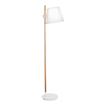 Stojací lampa VIANA 1xE27/60W/230V bílá/hnědá